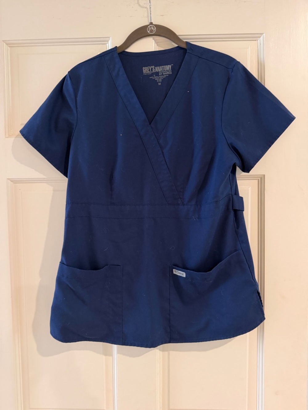 Grey's Anatomy by Barco M Navy V-Neck Medical Scrub Top